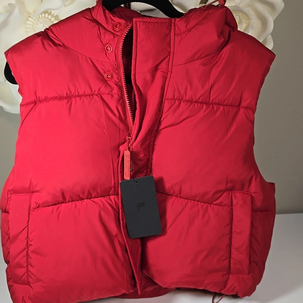 Fabletics Red Quilted Puffer Vest - Picture 2 of 6